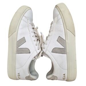 Veja Campo Extra White Natural Suede Leather Sneakers Womens 7.5 EUR 38.5 Brazil